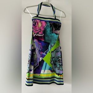 Roberto Cavalli block patterned dress